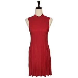 Candie's Red Ribbed Sleeves Sweater Dress Size XL